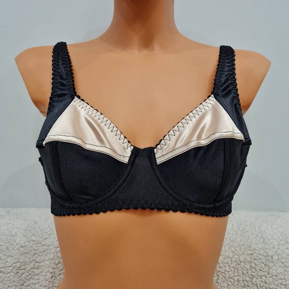 Lenceria hecha a mano tela negra y beige sujetador con alambres lenceria ropa interior bragas a juego conjunto de lenceria sexy lenceria vintage Etsy Mexico