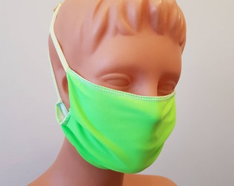 Handgemachte grüne Gesichtsmaske, Baumwolle, Einheitsgröße, verschiedene Farben, individuelle Anfrage