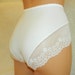 White panties, high waist, lingerie,plus size panties,handmade panties,lingerie, crossdressing,bbw woman, lace lingerie,underwear,crotchless 