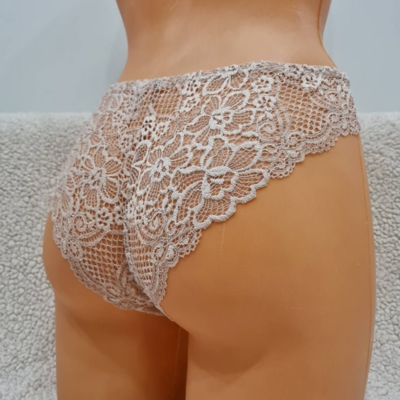 Crotchless Panties for Women Plus Size Women Sexy Underwear Bow Tie Bikini  Panties Lace Low Waist (Beige, One Size) : : Clothing, Shoes &  Accessories