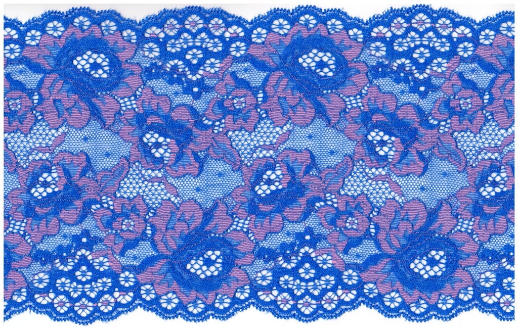 Elastic Lace in Blue&pink Colour, Elastic Lingerie Lace, Wide Lace ...