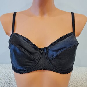 Handmade lingerie,black fabric, lingerie,underwear, matching panties,sexy lingerie set,vintage lingerie,wedding,christmass,love,sexy