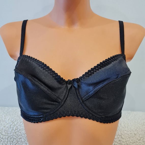 Handmade Lingerie,black Satin and Black Lace, Lingerie,underwear, Matching  Panties,sexy Lingerie Set,vintage Lingerie,wedding,love,sexy 