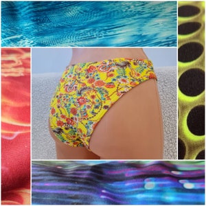Handmade swim bottom, elastic fabric, bikini bottom, swimwear, swimsuit, swimming wear