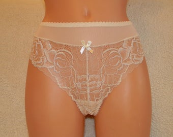 Handmade beige,crotch panties,lace,high waist,wedding,shorts,lace panties,sexy lingerie woman,night thong,underwear,white lace,black lace