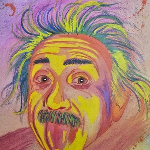 Albert Einstein Watercolor Painting PRINT