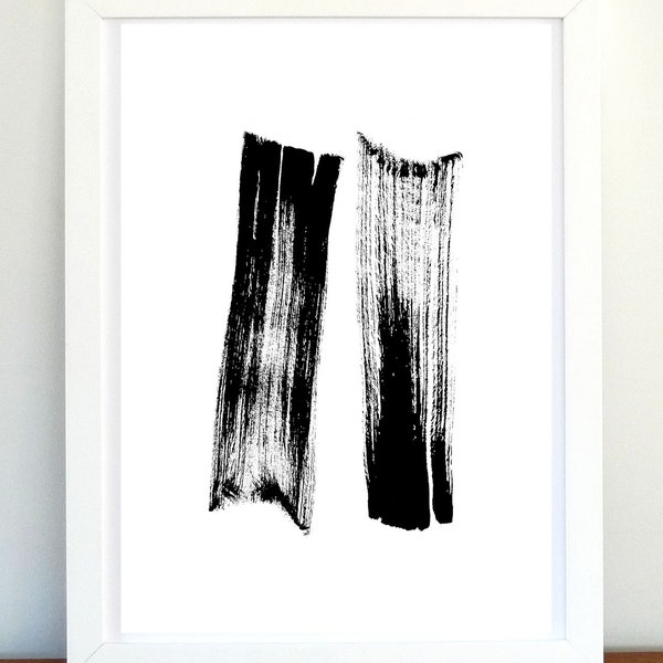 Black Strips  Art Poster, Black and White Art, Abstract Original Print, Minimalist Print, Modern Home Decor!