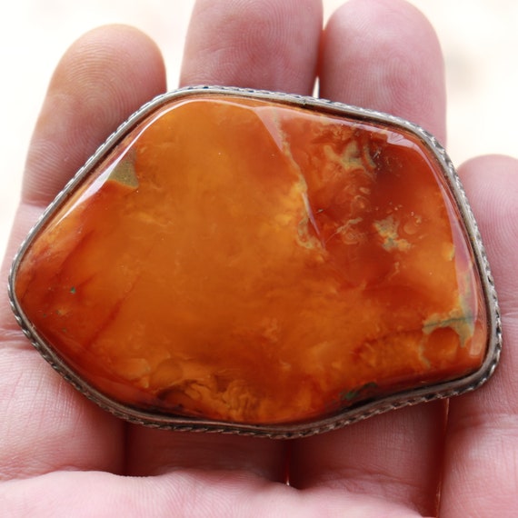 Antique Large Natural Baltic amber butterscotch e… - image 10