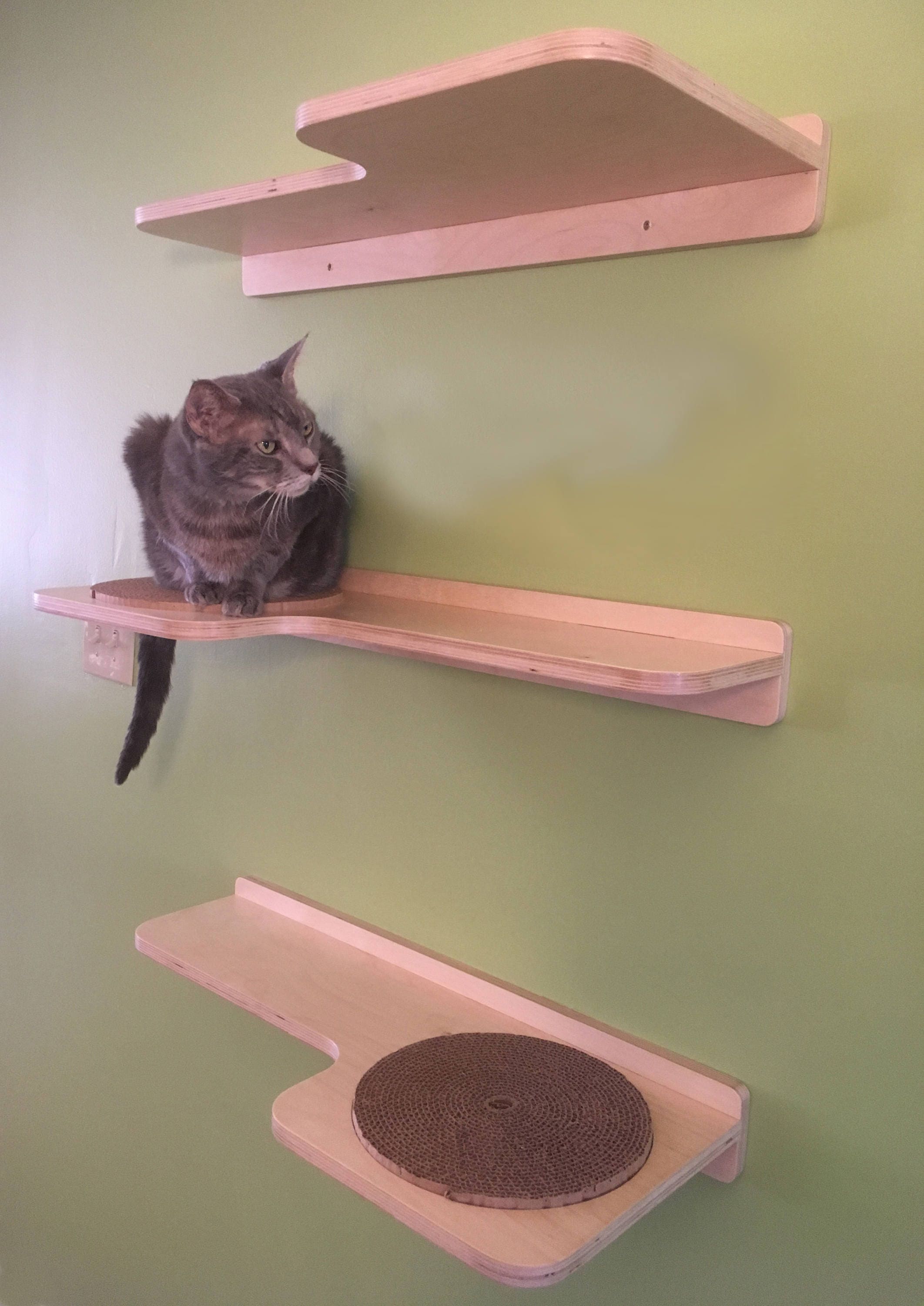 Pair of Cat Shelves With Replacable Cardboard Scratch Pads - Etsy