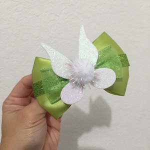 Tinkerbell inspired hairbow peterpan hairbows magical image 1