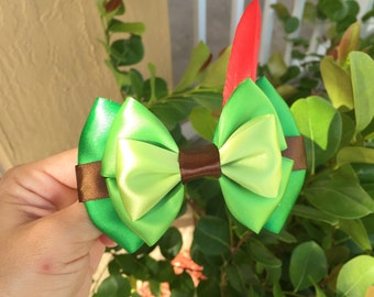 Peterpan inspired hairbow