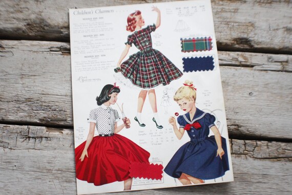 Dziewczyny Moda Sukienki Styl Card 1950 Mad Men Retro Odzież Vintage Ubrania Krawcowa Prezent Krawcowa Lookbook Cincinnati Ohio