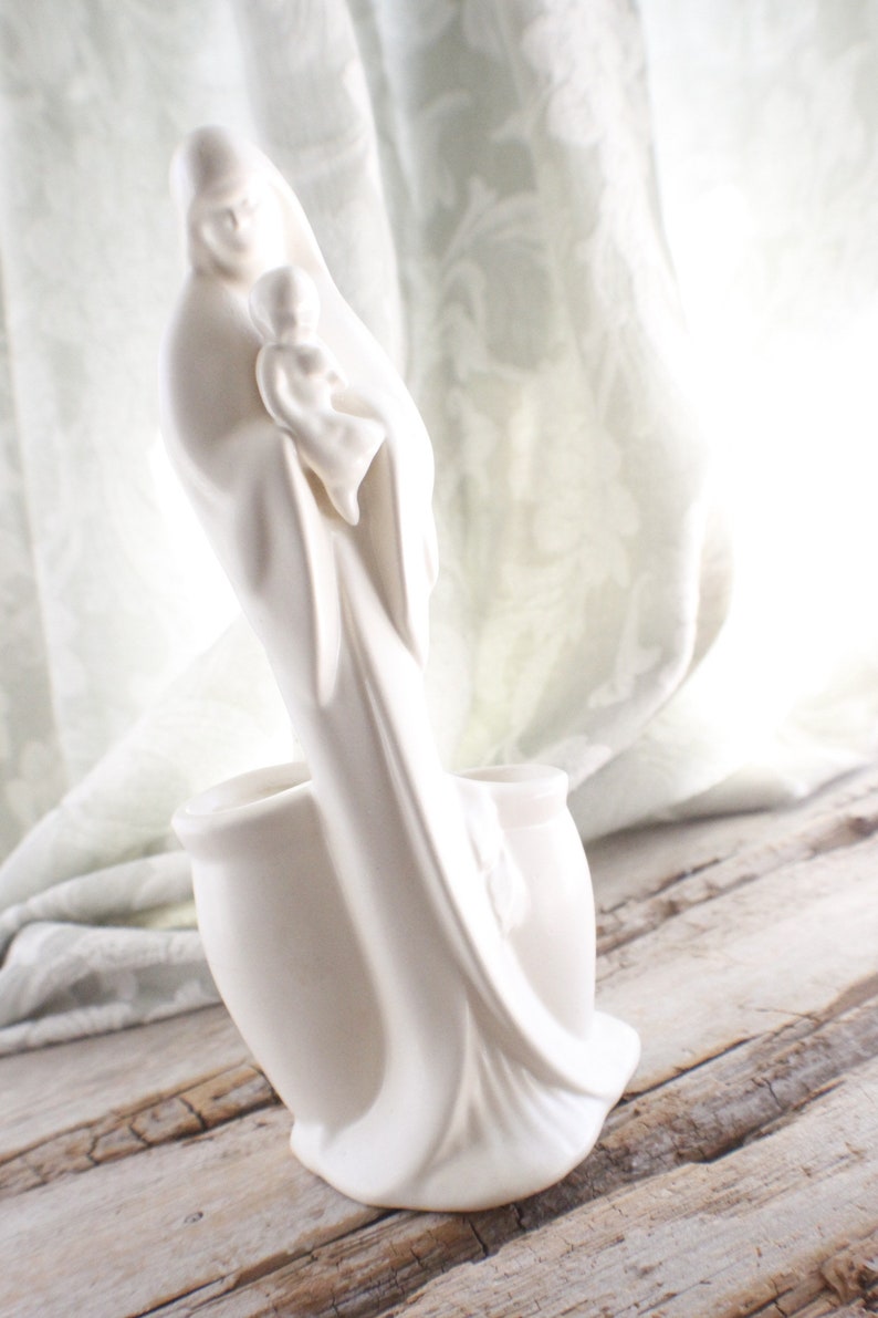 Vintage Haeger mother and child Planter Haeger Potteries vintage Haeger planter gift for mom Madonna and Child Planter mothers day gift