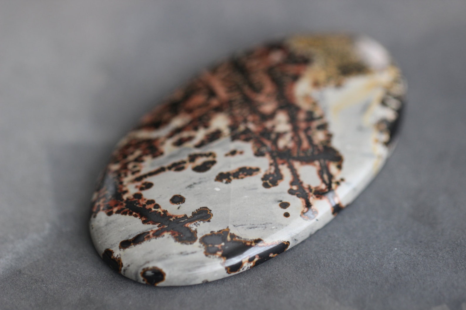 Paint Brush Jasper Cabochon Jasper Cabochon Statement Oval Etsy