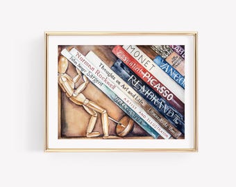 Artist print. Famous Artist books. Artist decor. Art Teacher Gift. art Studio Decor