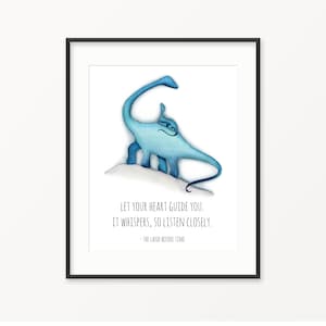 READY TO SHIP The Land Before Time nursery print. Dinosaur nursery decor. Dinosaur nursery print. Dinosaur children&#39;s decor.