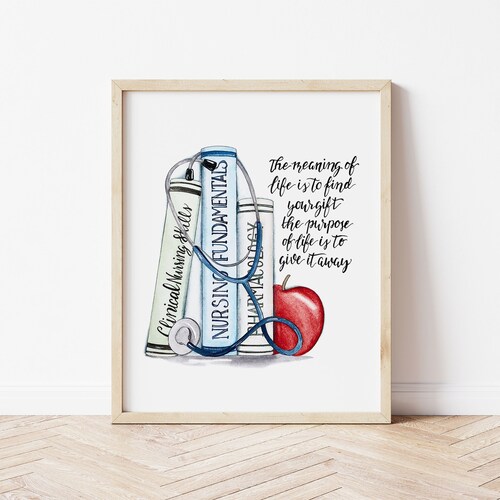 Nurse Preceptor Gift. Nursing Wall Art Print Etsy