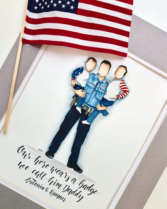Fatherhood Decor Law Enforcement Wall Art Police Wall Decor Etsy