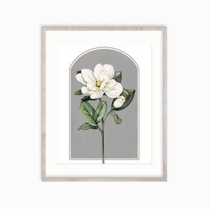 Versandfertiger Magnolia Aquarell Druck. Magnolie Dekor. Magnolien Wandkunst.