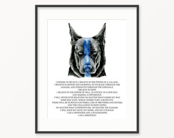 Police k9 wall art