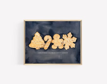 Holiday cookies decor. Christmas cookies Wall Art. Gingerbread cookies decor. Holiday wall art.