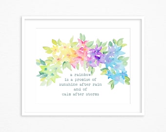Ready to Ship Rainbow Baby wall art. Rainbow nursery decor. Rainbow baby decor. Rainbow baby print