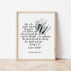 Artist print. Maker wall decor. Artist decor. Artisan wall art. Creator wall art
