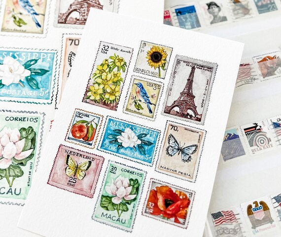 Motives 300 Different Paintings Stamp Collection - Collector's Set Of 300 Art Themed Postage Stamps