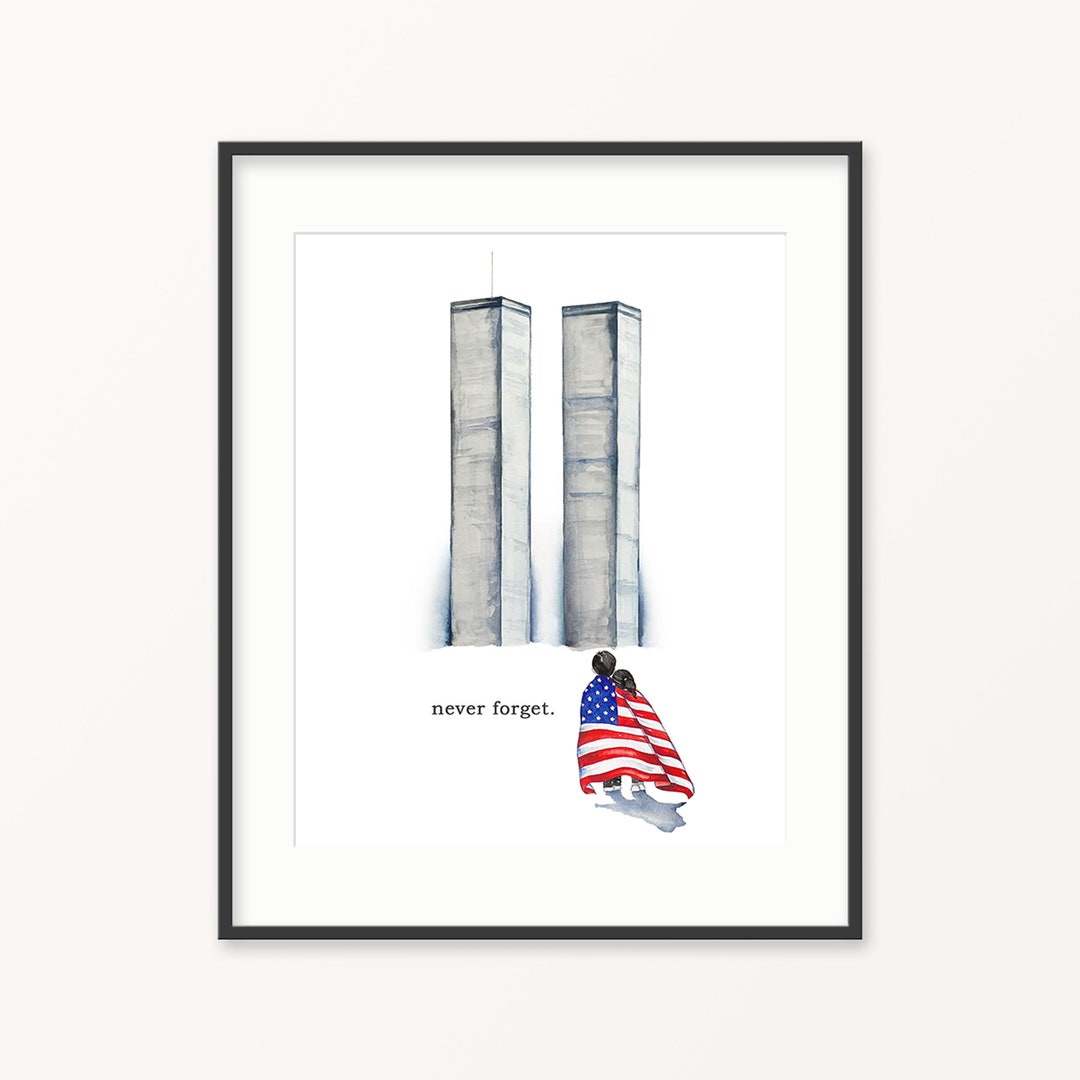September 11th Memorial Print. Twin Towers Memorial Art. Etsy