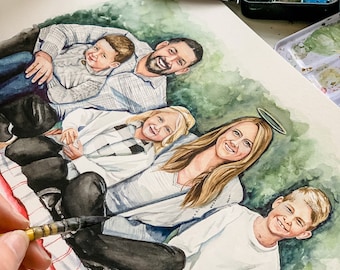 Family Watercolor portrait