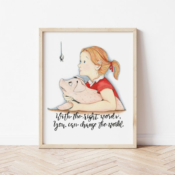 Charlotte's Web watercolor Print