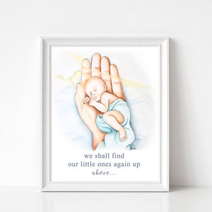 Angel Baby art print. Angel baby wall art. Miscarriage art print. Bereaved mother art print. Angel baby watercolor.