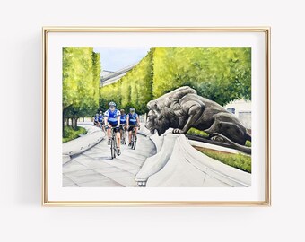 Police Unity Tour Watercolor Print. Remember the Fallen art. Law Enforcement Memorial Art. Law enforcement Watercolor print.