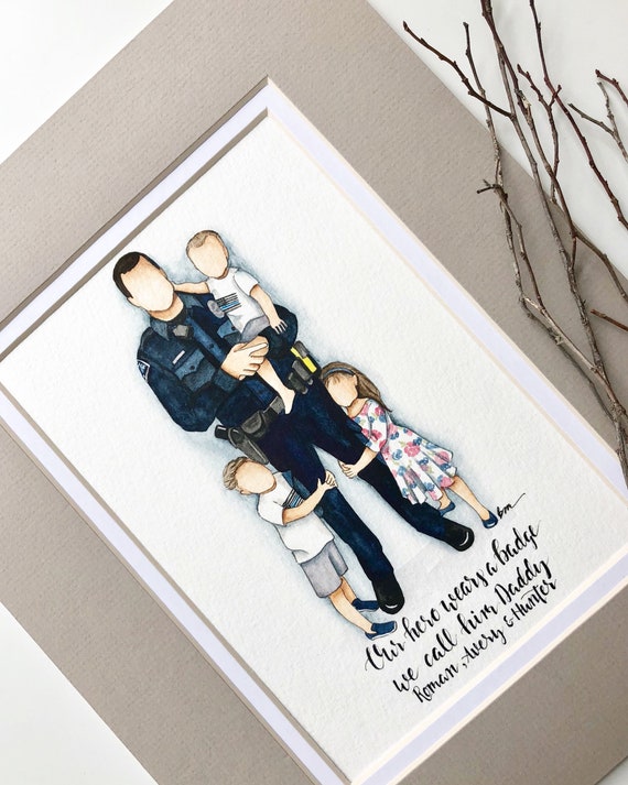Fatherhood Decor Law Enforcement Wall Art Police Wall Decor Etsy