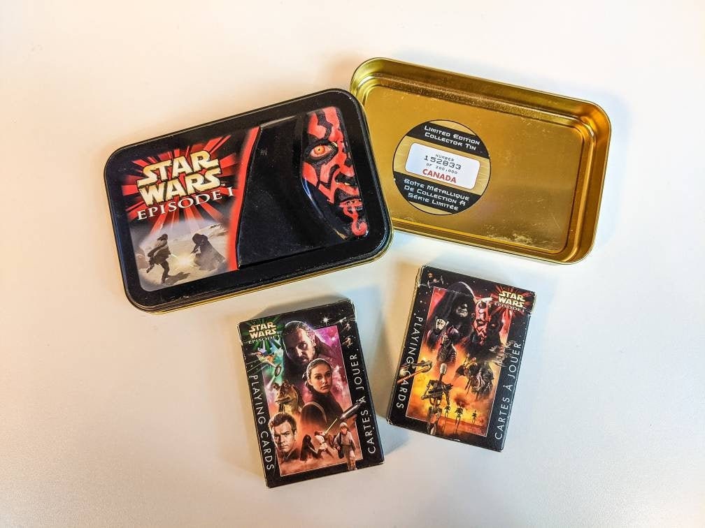 NEW COLLECTORS' ITEM! Star Wars Playing Cards W/ Collectible Tin