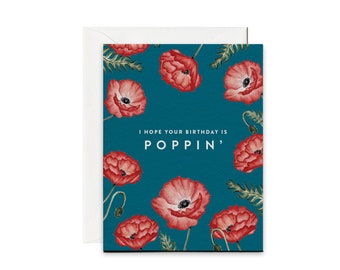 Floral pun greeting cards set of 5