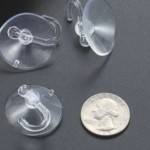 Suction cup hooks (hangers) for ornaments and other small items