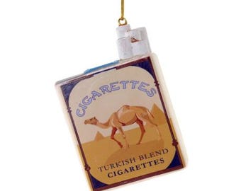 Cigarettes Glass Ornament - funny camel look a like - Cody Foster