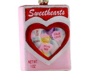 Box Of Sweethearts Valentines Glass Ornament Cody Foster Gift Holiday Sweet