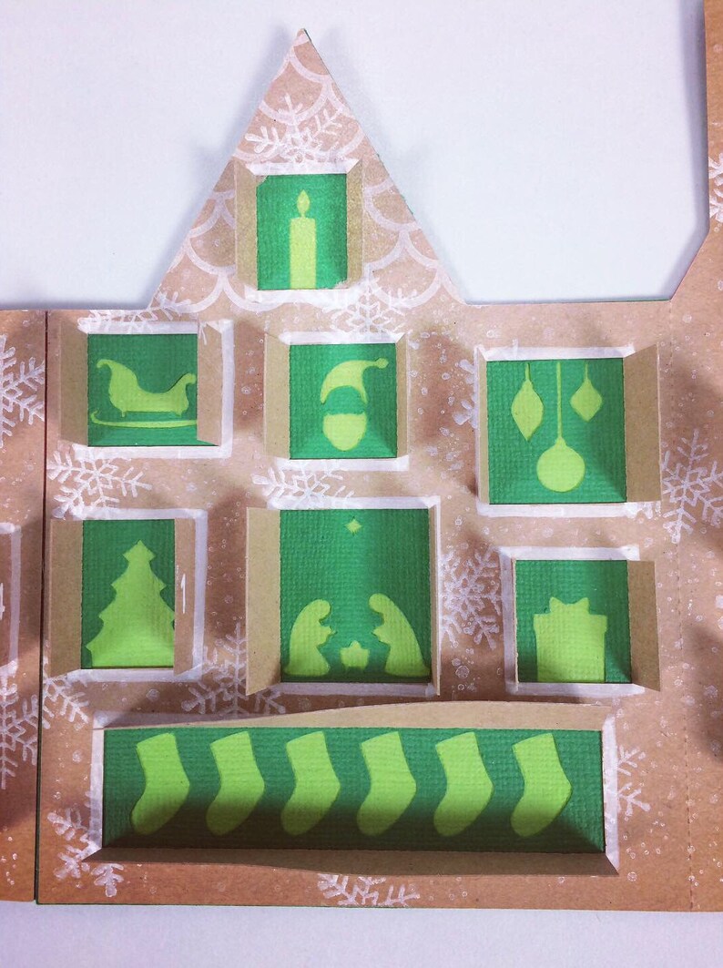 SVG Cutting File for an Elaborate Advent Calendar Christmas Card - Etsy UK