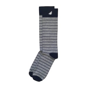 Formal Black White Tuxedo Men's Dress / Casual Stripe Socks - Unique Fun Crazy Colorful - "Sidekick" Christmas Holiday Stocking Stuffer
