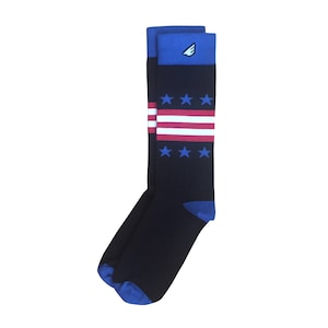 American Flag / USA Stars & Stripes Men&#39;s Socks: Dress / Casual - Black, Blue, Red &quot;Statesman&quot; Christmas Holiday Gift Stocking Stuffer