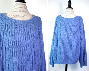 Light Blue Oversized Loose Knitted Sweater