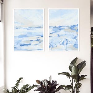 Coastal Painting Diptych | "August Daze" - Set of 2 - Art Prints or Canvases image 12