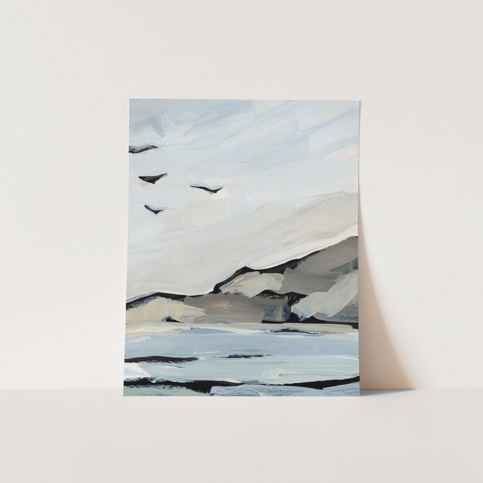 Oceanscape Painting Modern Beach Nursery Artwork Ocean Decor Etsy