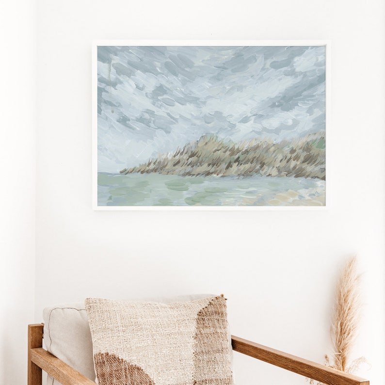 Beach Painting Coastal Wall Artwork Modern Beachscape Seaside Etsy