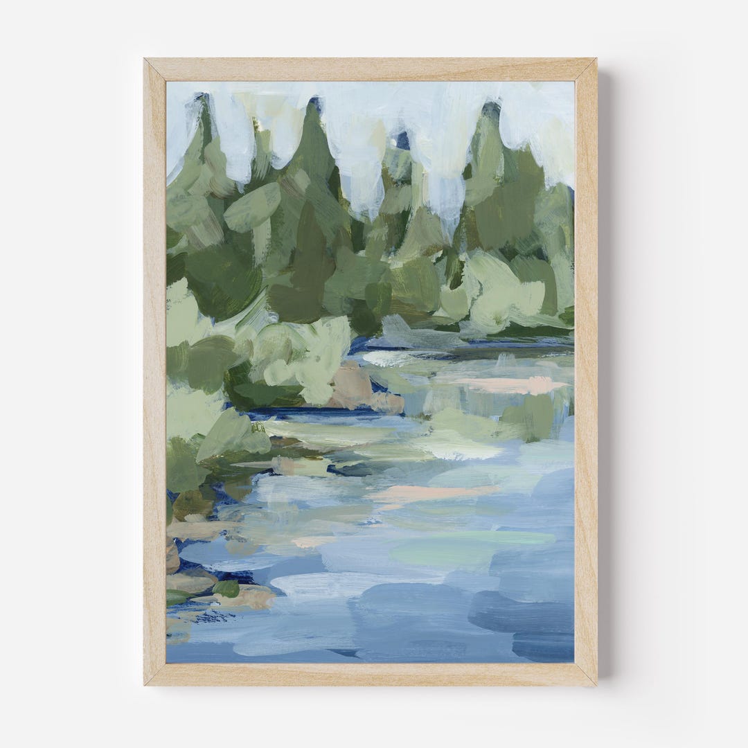 Abstract Lakescape Painting | 