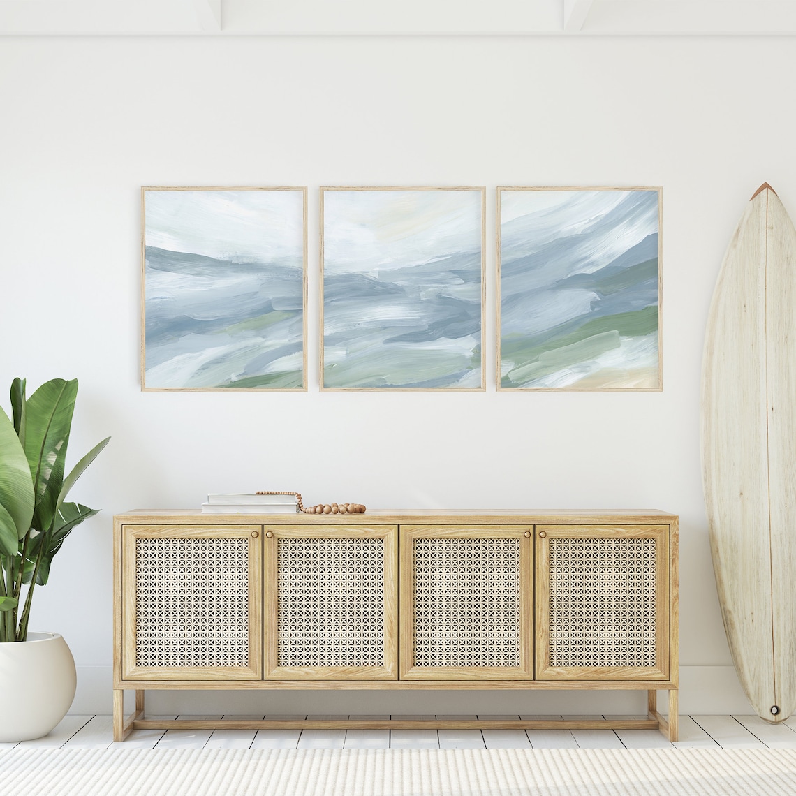 Coastal Wall Art Decor Ocean Painting Set Modern Minimalist - Etsy