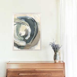 Abstract Lake Artwork | Modern Movement Painting in Neutral Tones for Contemporary Wall Decor | &quot;Water Churn&quot; – Art Print or Canvas