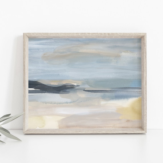 Coastal Wall Art Beach Print Landscape Painting Modern House Etsy
